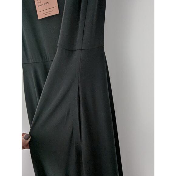 Quince Womens Black Tencel Jersey Sleeveless Fit & Flare Midi Dress NWT Size S - Picture 5 of 9